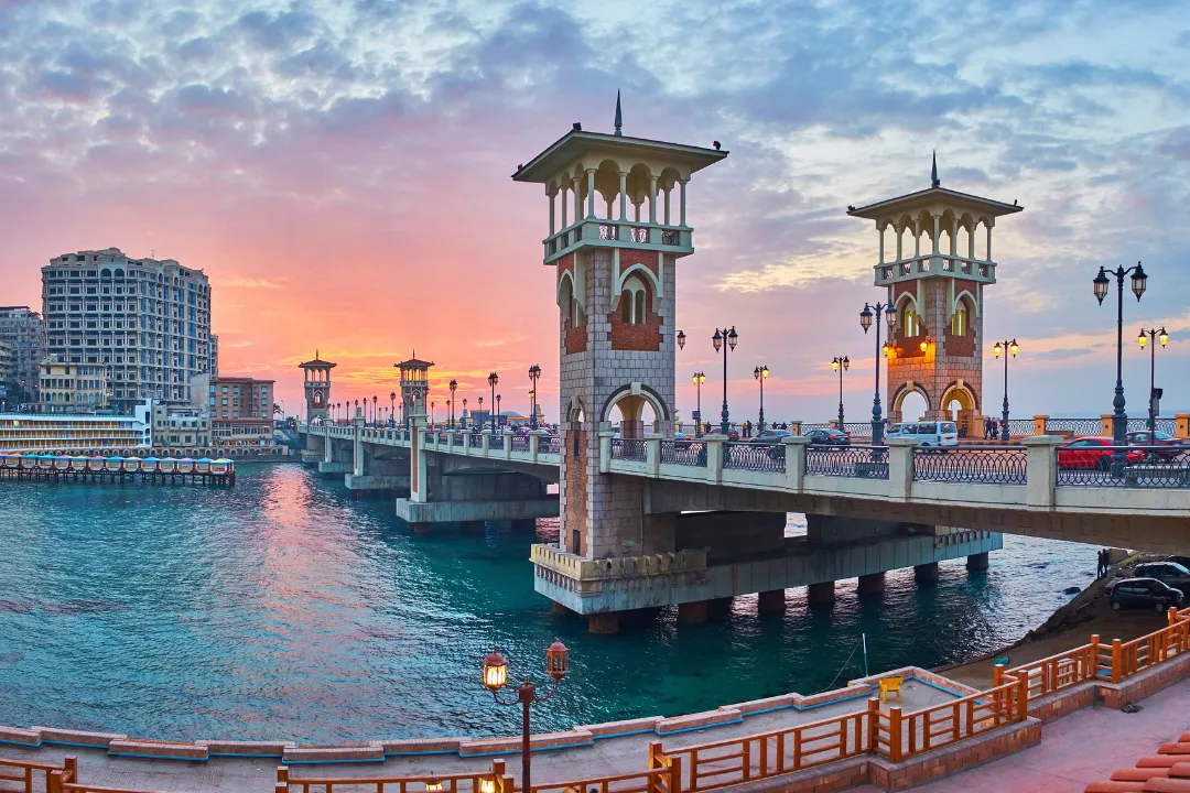 Stanley Bridge waterfront in Alexandria Egypt